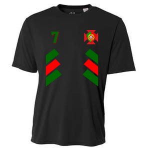 Number 7 Portugal Soccer Jersey Portuguese Football Men Women Cooling Performance Crew T-Shirt