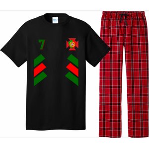 Number 7 Portugal Soccer Jersey Portuguese Football Men Women Pajama Set