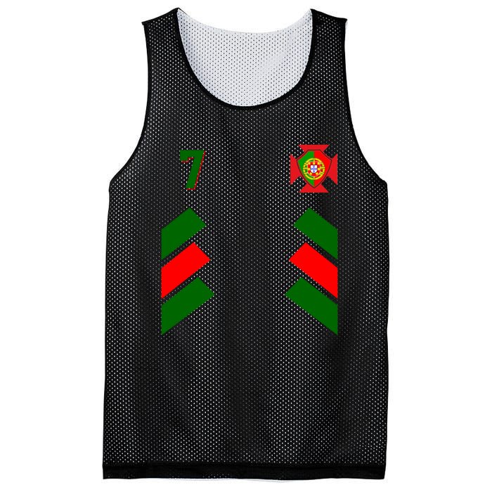 Number 7 Portugal Soccer Jersey Portuguese Football Men Women Mesh Reversible Basketball Jersey Tank