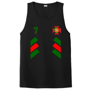 Number 7 Portugal Soccer Jersey Portuguese Football Men Women PosiCharge Competitor Tank