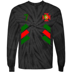 Number 7 Portugal Soccer Jersey Portuguese Football Men Women Tie-Dye Long Sleeve Shirt