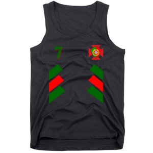 Number 7 Portugal Soccer Jersey Portuguese Football Men Women Tank Top