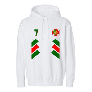 Number 7 Portugal Soccer Jersey Portuguese Football Men Women Garment-Dyed Fleece Hoodie