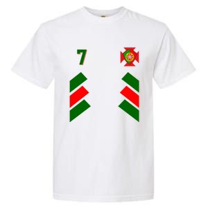 Number 7 Portugal Soccer Jersey Portuguese Football Men Women Garment-Dyed Heavyweight T-Shirt