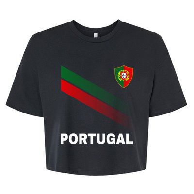 Number 7 Portugal Soccer Jersey Portuguese Football Men Women Bella+Canvas Jersey Crop Tee