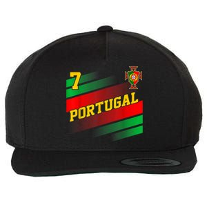 Number 7 Portugal Soccer Jersey Portuguese Football Women Wool Snapback Cap