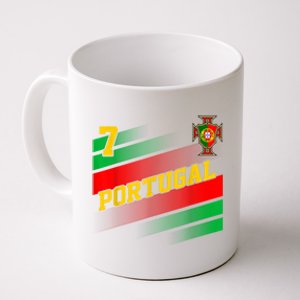 Number 7 Portugal Soccer Jersey Portuguese Football Women Coffee Mug