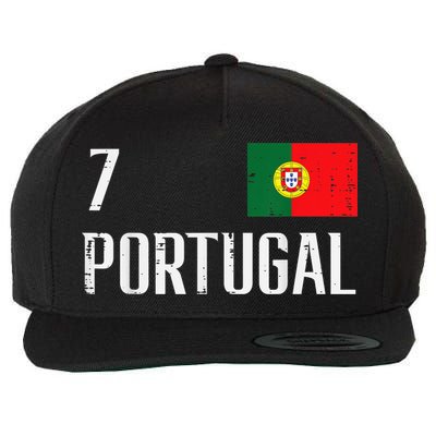 Number 7 Portugal Soccer Jersey Portuguese Football Women Wool Snapback Cap