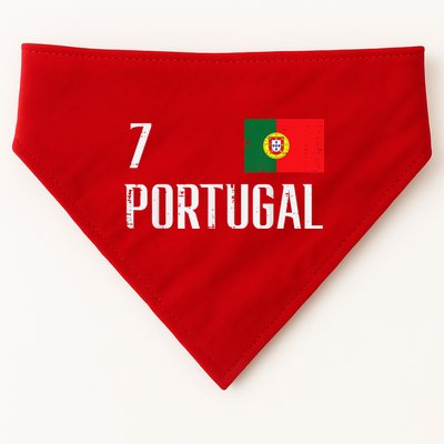 Number 7 Portugal Soccer Jersey Portuguese Football Women USA-Made Doggie Bandana