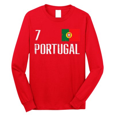 Number 7 Portugal Soccer Jersey Portuguese Football Women Long Sleeve Shirt