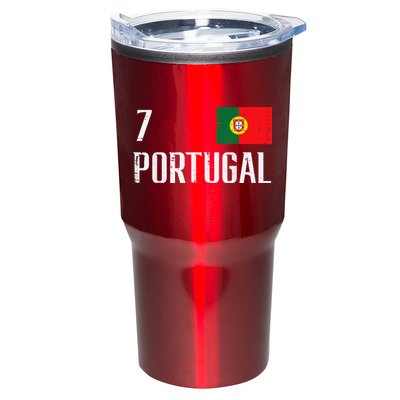 Number 7 Portugal Soccer Jersey Portuguese Football Women Tumbler