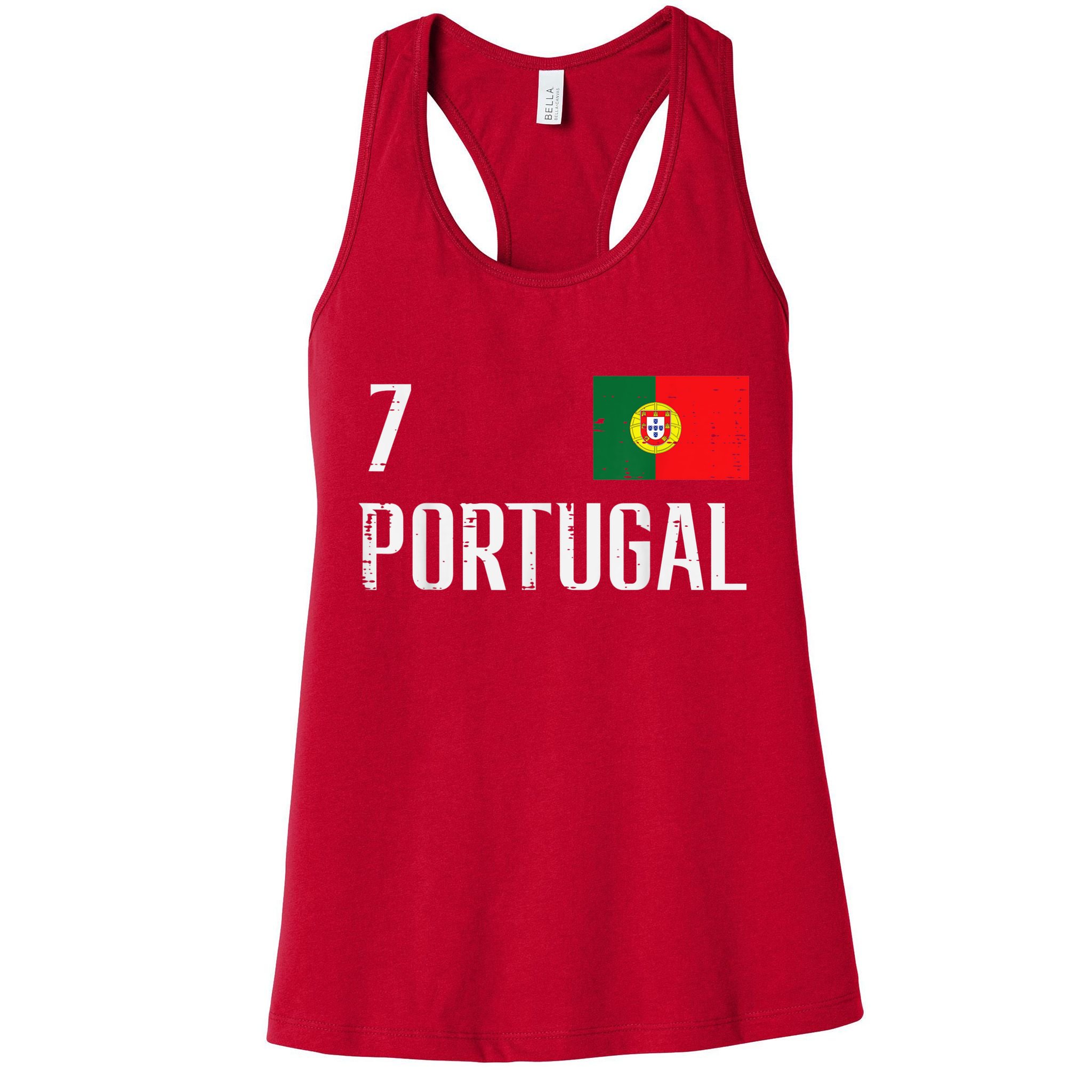 Number 7 Portugal Soccer Jersey Portuguese Football Women Womens Tank Top