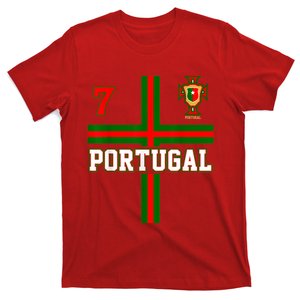 Number 7 Portugal Soccer Jersey Portuguese Football Men Women T-Shirt