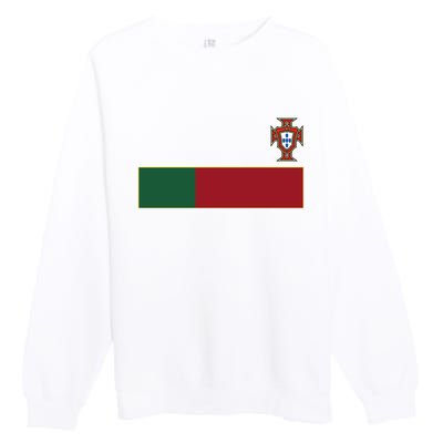 Number 7 Portugal Soccer Jersey Portuguese Football Men Women Premium Crewneck Sweatshirt