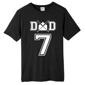 Number 7 Players Biggest Fan For Baseball Or Softball Dad Cool Gift Tall Fusion ChromaSoft Performance T-Shirt