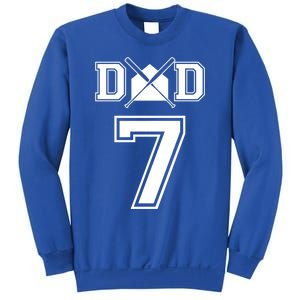 Number 7 Players Biggest Fan For Baseball Or Softball Dad Cool Gift Sweatshirt