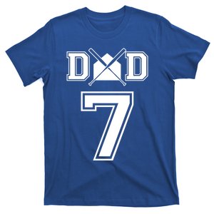 Number 7 Players Biggest Fan For Baseball Or Softball Dad Cool Gift T-Shirt