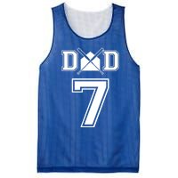 Number 7 Players Biggest Fan For Baseball Or Softball Dad Cool Gift Mesh Reversible Basketball Jersey Tank