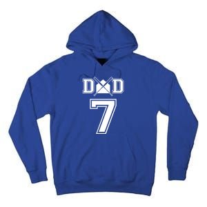 Number 7 Players Biggest Fan For Baseball Or Softball Dad Cool Gift Tall Hoodie