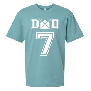 Number 7 Players Biggest Fan For Baseball Or Softball Dad Cool Gift Sueded Cloud Jersey T-Shirt