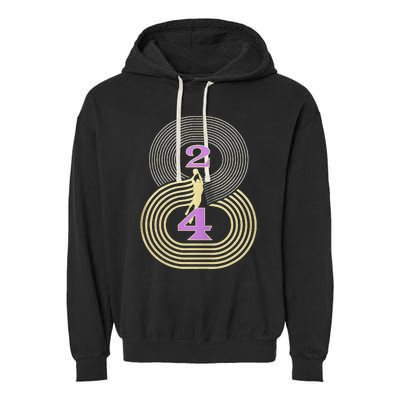 Number 8 And 24 Basketball Sport Memorial Garment-Dyed Fleece Hoodie