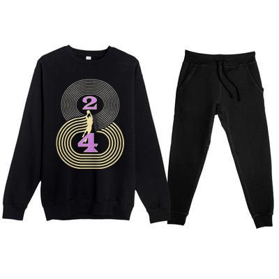 Number 8 And 24 Basketball Sport Memorial Premium Crewneck Sweatsuit Set