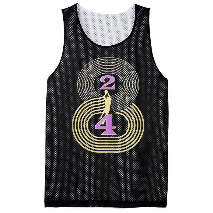 Number 8 And 24 Basketball Sport Memorial Mesh Reversible Basketball Jersey Tank