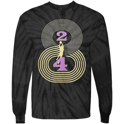 Number 8 And 24 Basketball Sport Memorial Tie-Dye Long Sleeve Shirt