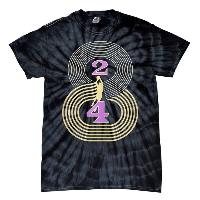 Number 8 And 24 Basketball Sport Memorial Tie-Dye T-Shirt