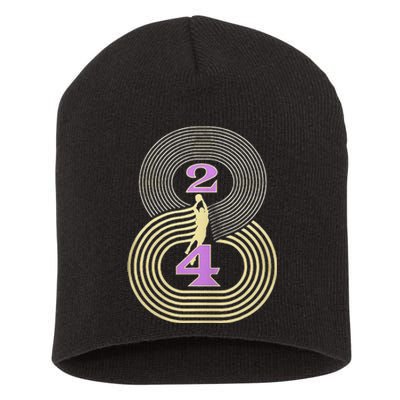 Number 8 And 24 Basketball Sport Memorial Short Acrylic Beanie