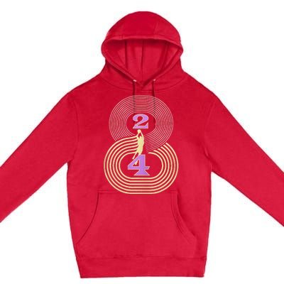 Number 8 And 24 Basketball Sport Memorial Premium Pullover Hoodie