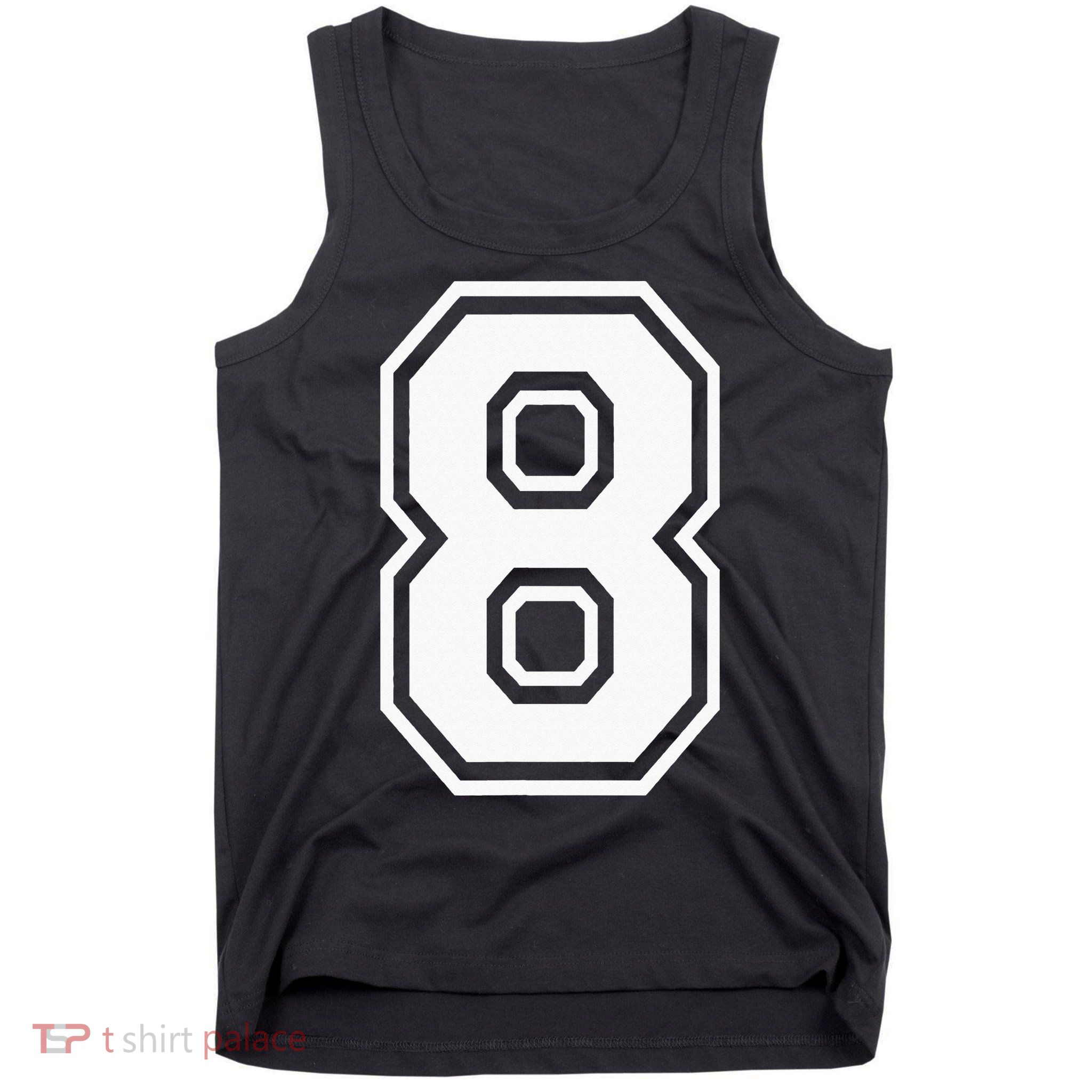Number 8 Birthday Gift Sports Player Team Numbered Jersey Tank Top