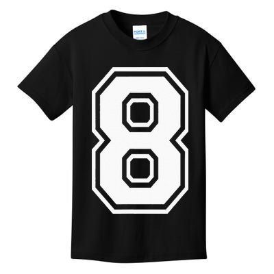 Number 8 Birthday Gift Sports Player Team Numbered Jersey Kids T-Shirt