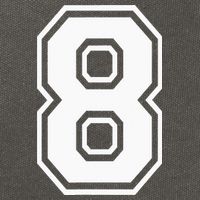 Number 8 Birthday Gift Sports Player Team Numbered Jersey Cotton Canvas Backpack