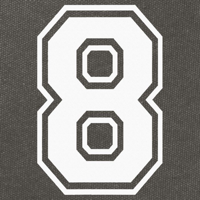 Number 8 Birthday Gift Sports Player Team Numbered Jersey Cotton Canvas Backpack