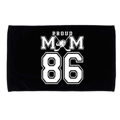 Number 86 Custom Proud Hockey Mom Personalized Gift Microfiber Hand Towel