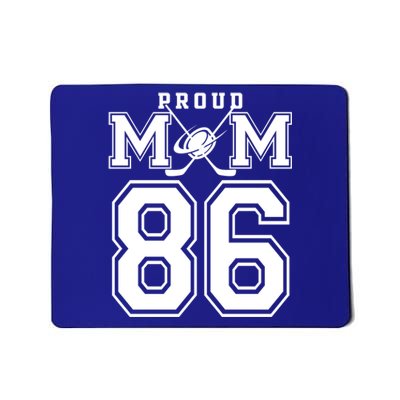 Number 86 Custom Proud Hockey Mom Personalized Gift Mousepad