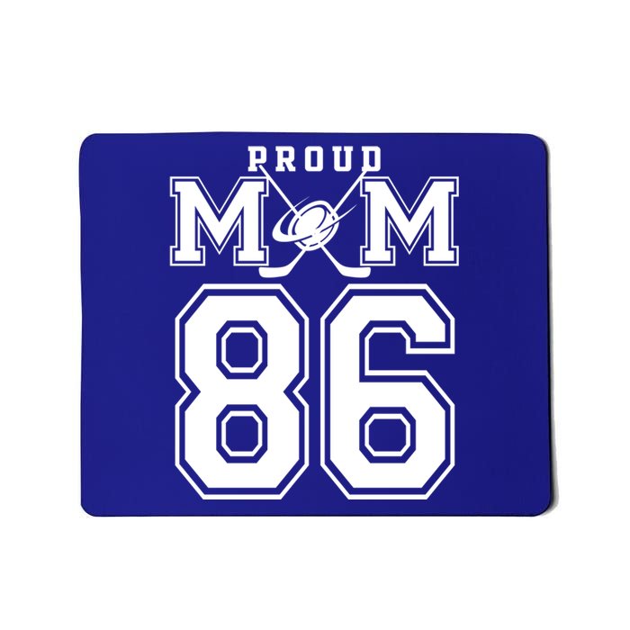 Number 86 Custom Proud Hockey Mom Personalized Gift Mousepad