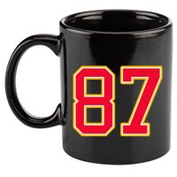 Number 87 11oz C Handle Ceramic Mug