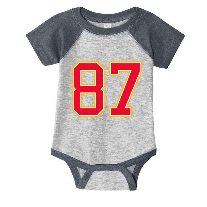 Number 87 Infant Baby Jersey Bodysuit