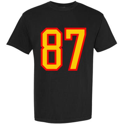 Number 87 Red Yellow Favorite Number 87 Garment-Dyed Heavyweight T-Shirt