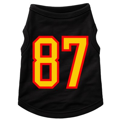 Number 87 Red Yellow Favorite Number 87 Doggie Tank