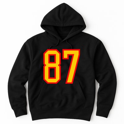 Number 87 Red Yellow Favorite Number 87 Hoodie