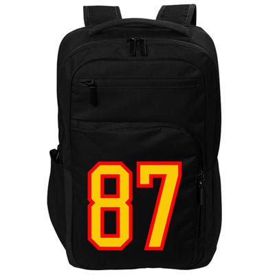Number 87 Red Yellow Favorite Number 87 Impact Tech Backpack