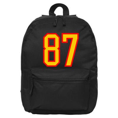 Number 87 Red Yellow Favorite Number 87 16 in Basic Backpack
