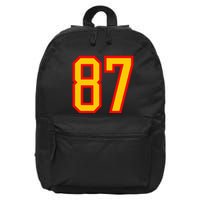 Number 87 Red Yellow Favorite Number 87 16 in Basic Backpack