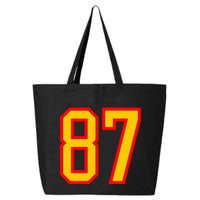 Number 87 Red Yellow Favorite Number 87 25L Jumbo Tote