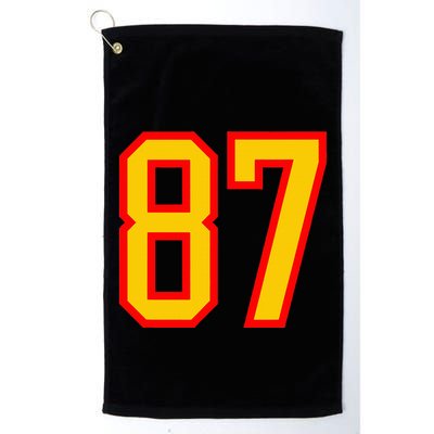 Number 87 Red Yellow Favorite Number 87 Golf Towel
