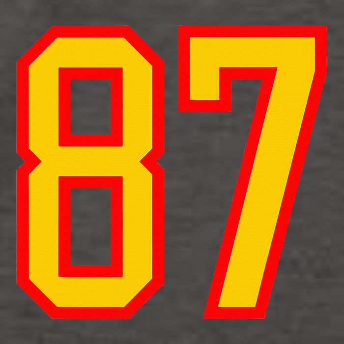 Number 87 Red Yellow Favorite Number 87 Vector Backpack
