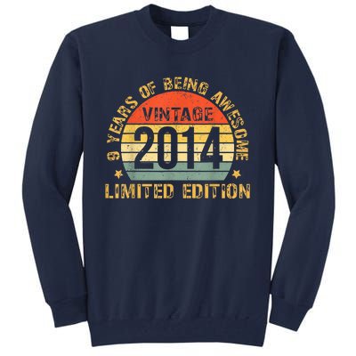 Nine 9yr BDay Son Boy Funny 2014 9th 9 Year Old Birthday Tall Sweatshirt